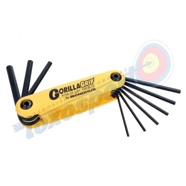 Bondhus Allen Wrench Set Folding Small Inches